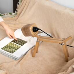 Handmade Wooden Dog Lamp, Animal Nursery Decor - thumbnail 3
