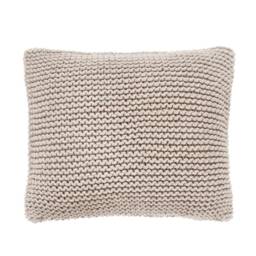 Chunky Knit Beige Throw Pillow Cover Scandinavian Decor - Cover Only - thumbnail 2
