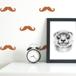 Moustache - Vinyl Wall Decals Cute Mustache Shapes Stash Mo Beard Stickers Baby Boys Girls Nursery Kids Room D??cor - thumbnail 2