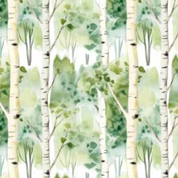 Pale Green Birch Tree Cushion Cover Woodland Watercolour Home Decor Green Pillow - thumbnail 2
