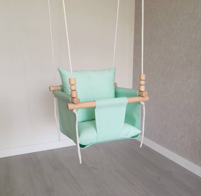 Waterproof Baby Swing Cozy Toddler Garden Swing With Pillows - image 1