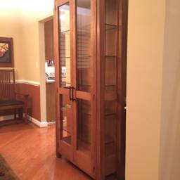 Mission Oak China Cabinet - thumbnail 3