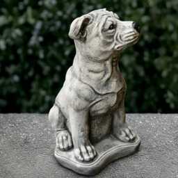 Massive Pitbull Statue Concrete Dog Sculpture Cement Ornament Front Door Decoration Handmade Art Garden & Home Figurine - thumbnail 3