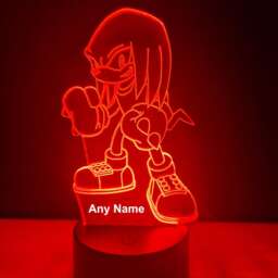 Personalised Sonic Night Light - Children's Kids Bedroom Led Birthday Gift Christmas - thumbnail 3