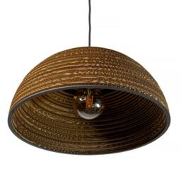 Round Hanging Lamp Made Of Cardboard - Hemisphere 45 - thumbnail 3