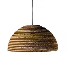 Round Hanging Lamp Made Of Cardboard - Hemisphere 45 - thumbnail 1