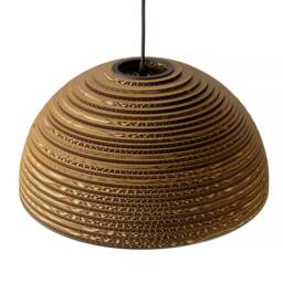 Round Hanging Lamp Made Of Cardboard - Hemisphere 45 - thumbnail 2