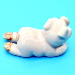 Miniature Ceramic Pig Pork Piglet Laying Animal Little Light Pink Figurine Small Statue Tiny Decoration Hand Painted Collectible Figure Deco - thumbnail 2