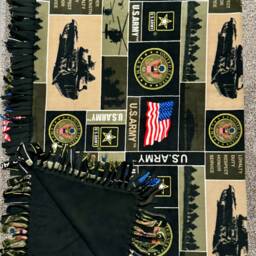 Us Army Fleece Blanket, Military Soldier Throw Blanket - thumbnail 2