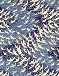 Luminary Combo Set, White Cranes On Navy, Japanese Chiyogami Paper - thumbnail 3