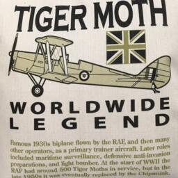 De Haviland Dh 82 Tiger Moth Raf Ww2 Training Bomber Biplane Aircraft Cushion Inner Included - thumbnail 2