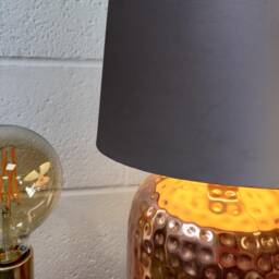 70cm Tall Dark Grey Velvet Slim Cone Lampshade - thumbnail 2
