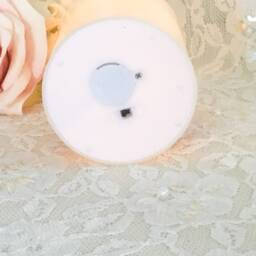 Shabby Chic Flameless Candles Pink Roses, Glitter Jewels - Set Of 2 - thumbnail 4