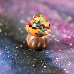 Earthy Friend Cupcake, Glass Miniature, Fairy Garden, Cupcake Decor, Succulent Terrarium Miniature - thumbnail 2