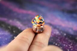 Earthy Friend Cupcake, Glass Miniature, Fairy Garden, Cupcake Decor, Succulent Terrarium Miniature - thumbnail 1