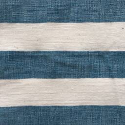 Handwoven Teal & White Striped Cotton Bath/Beach Towel From Ethiopia - thumbnail 2