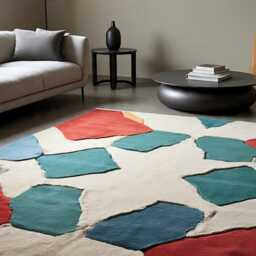 Hand Knotted Oushak Wool Rug Muted Beige Green Vintage Style Area Rug - thumbnail 2