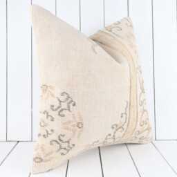 Turkish Kilim Pillow Cover - 20x20 Inch Vintage Anatolian Home Decor - thumbnail 3