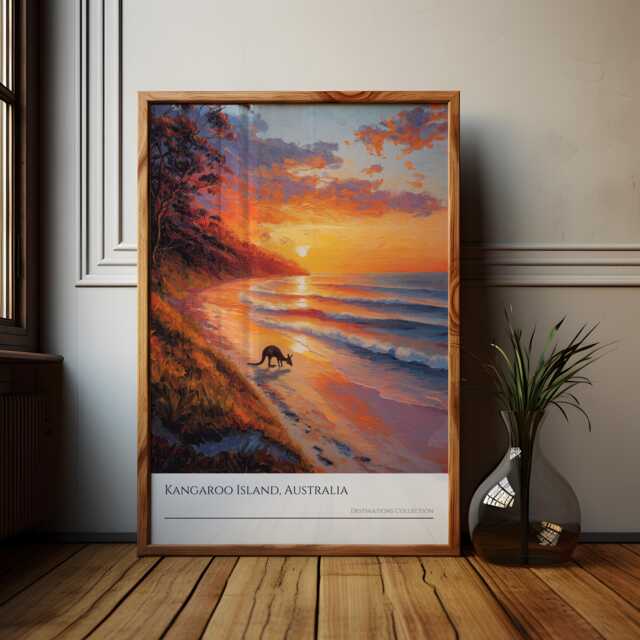 Sunset Kangaroo Island Art Print Australian Coastal Landscape - image 1