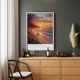 Sunset Kangaroo Island Art Print Australian Coastal Landscape - thumbnail 2