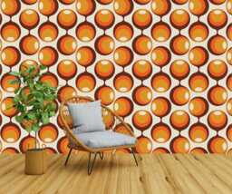 70S Vintage Decor Wallpaper Mural - Retro Peel & Stick Wall Decal