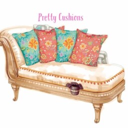 Voyage Thistle Green Natural Linen Wildflower Balmoral Cushion Cover - thumbnail 3