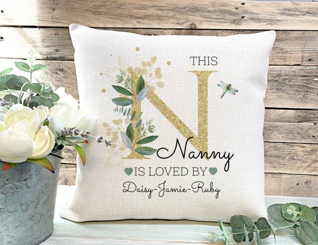 Personalised Nanny Cushion, Mothers Day Gift, Birthday New Christmas Gift From Grandchildren - image 1