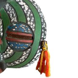 Green Bird Of Happiness African Mask Sese Wood Wall Decor - thumbnail 2