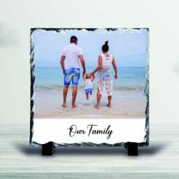 Personalised Photo Stand - Custom Slate Rock Frame Anniversary Gift For Him Husband Boyfriend Birthday Her Wife Girlfriend - thumbnail 4