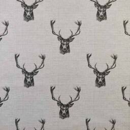 Handmade Stag Deer Storage Ottoman - Animal Nature Fabric Bespoke British Made - thumbnail 4