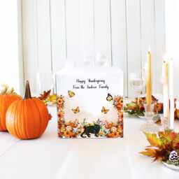 Hand-Painted Autumn Candle Holder Tabby Cat & Flowers Fall Decor - thumbnail 2