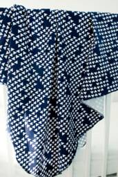 Clearance Sale Navy & White Geometric Swaddle Blanket, Newborn Jersey Knit With Triangles, Baby Shower Gift - thumbnail 1
