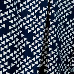 Clearance Sale Navy & White Geometric Swaddle Blanket, Newborn Jersey Knit With Triangles, Baby Shower Gift - thumbnail 4