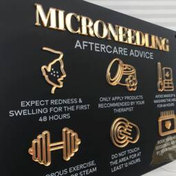 Microneedling Aftercare Acrylic Sign - Salon Aesthetics Decor - thumbnail 2