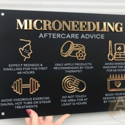 Microneedling Aftercare Acrylic Sign - Salon Aesthetics Decor - thumbnail 3