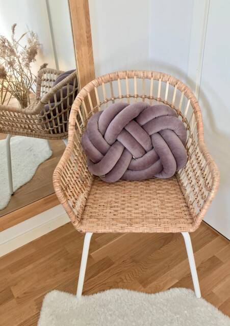 Soft Cotton Knot Cushion, Scandinavian Minimalist Design Reversible Pillow 2In1 - image 1