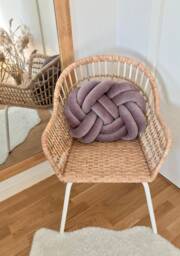 Soft Cotton Knot Cushion, Scandinavian Minimalist Design Reversible Pillow 2In1 - thumbnail 1