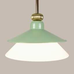 Upcycled Yugoslavian Vintage Pendant Lamp Brass Glass - Ph5 Inspired Mid Century Scandinavian Light - thumbnail 3
