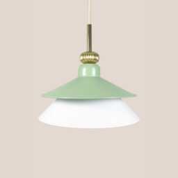 Upcycled Yugoslavian Vintage Pendant Lamp Brass Glass - Ph5 Inspired Mid Century Scandinavian Light - thumbnail 2
