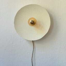Komo Handmade Paper Clay Wall Lamp - Japandi Wabi Sabi Decor - thumbnail 2
