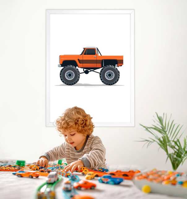 Monster Truck Wall Art Fun Kids Room Decor - image 1
