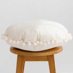 Boho Pom Pillow, Round Throw Teepee Cushion, Cotton Corner Decorative Handmade Cushion For Kids Nursery - thumbnail 1