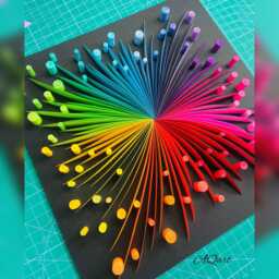 Yin Yang Quilled Paper Wall Art, Yoga Studio Decor - thumbnail 2