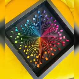 Yin Yang Quilled Paper Wall Art, Yoga Studio Decor - thumbnail 3