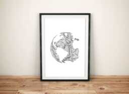 World Map Art Print Wanderlust Travel Decor - thumbnail 1