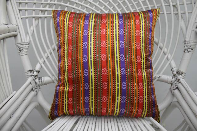 Throw Pillow, Body Pillow Cover, 16x16 Indoor Both Sided Striped Cushion, Oriental 15 - image 1