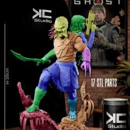 Twin Hunters - Alient Hunter Sci-Fi Predator Jungle Warrior Dek & Thia Resin Figure 16K - thumbnail 4