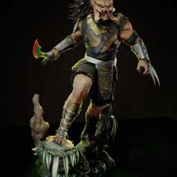 Twin Hunters - Alient Hunter Sci-Fi Predator Jungle Warrior Dek & Thia Resin Figure 16K - thumbnail 3