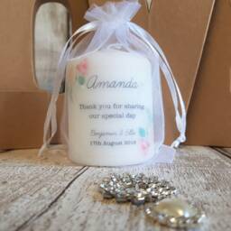 Personalised Wedding Candle Gift - Bridesmaid Maid Of Honour Mother The Bride Custom Favour Keepsake/Thank You Will Be C - thumbnail 2