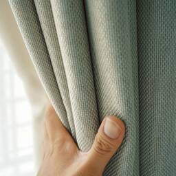 Basket Weave Linen Look Curtain, Custom Rod Pocket, 20 Colors - thumbnail 3